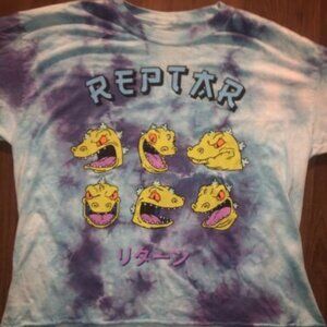 Nickelodeon Rugrats Reptar Retro 90s Tie Dye Long Sleeve Shirt Large Pullover